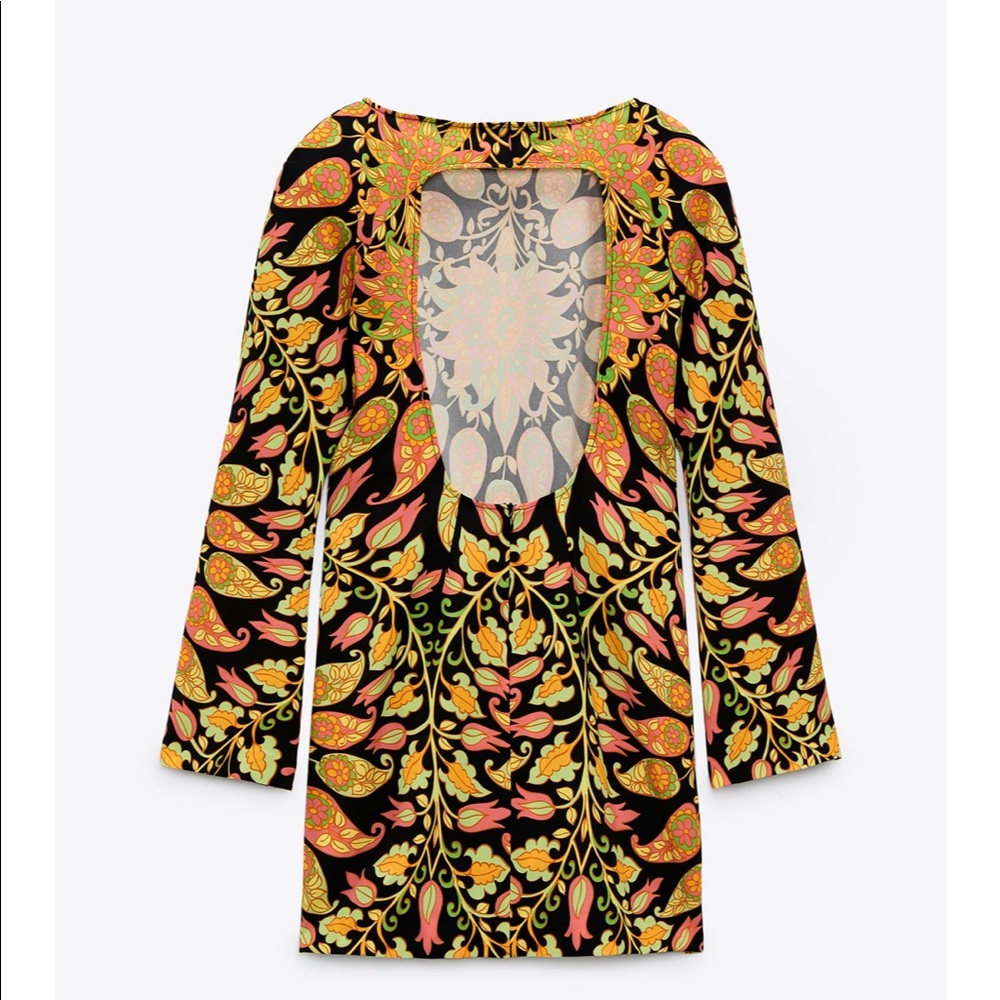 ZARA Printed Mini Dress - Picture 7 of 7